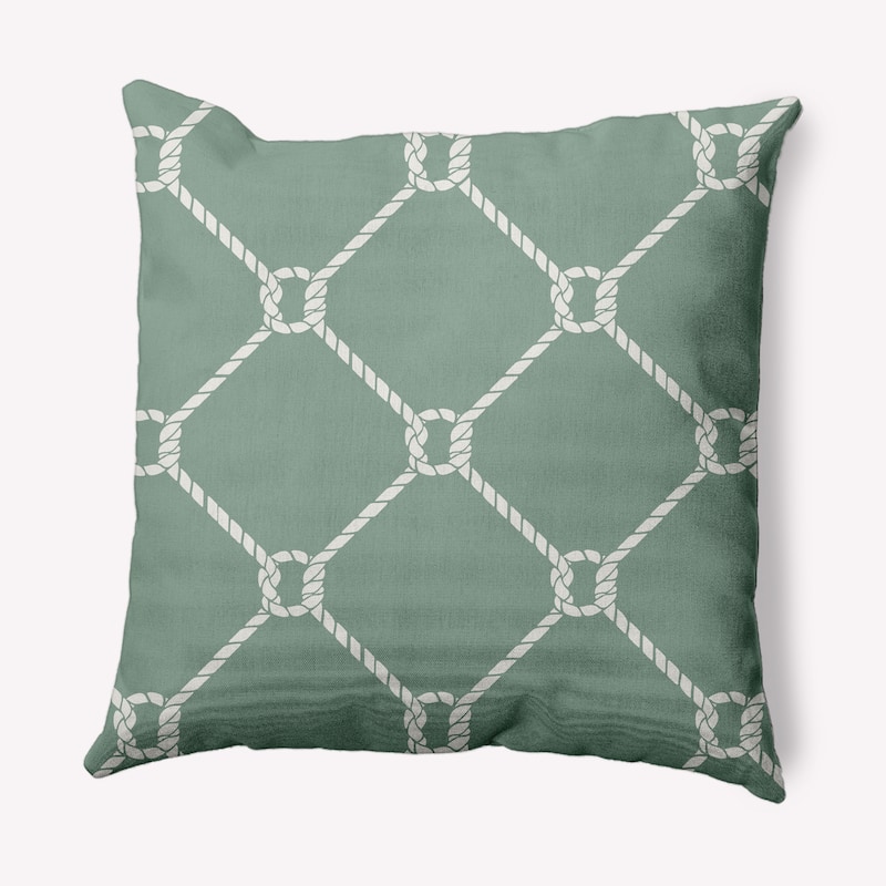 Ahoy Nautical Indoor/Outdoor Throw Pillow - Sage - 18" x 18"