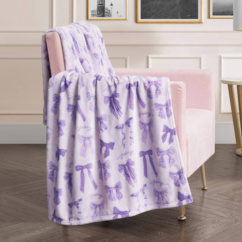 Juicy Couture 60"x70" Plush Throw Blankets