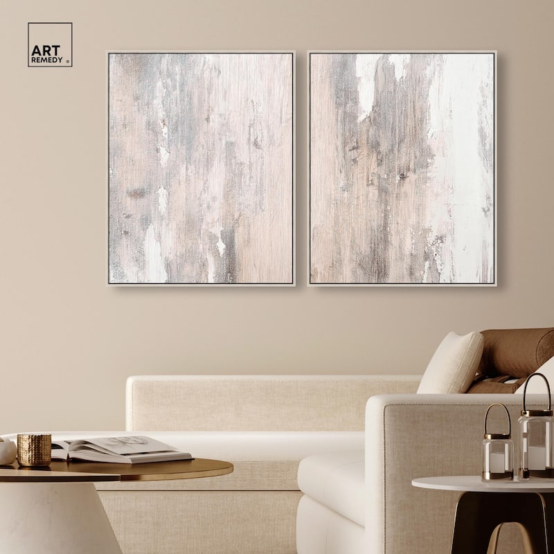 Striated Texture I Canvas Set of 2 by Art Remedy