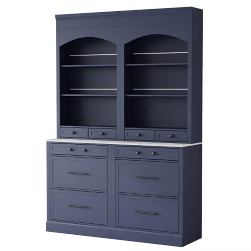 Freestanding Kitchen Pantry Cabinet Combo/Single Kitchen Pantry, Tall Kitchen Hutch with Storage Drawers and Adjustable Shelf