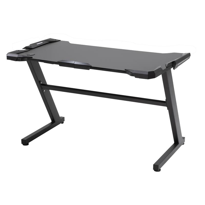 Quico Gaming Desk, Carbon Fiber Top and Z-shaped Iron Legs