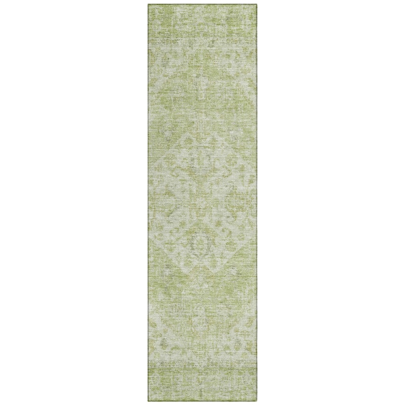 Machine Washable Indoor/ Outdoor Vintage Traditional Chantille Rug
