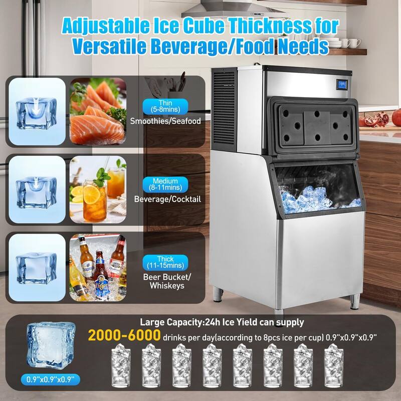 Commercial Ice Maker Machine 550 LBS/24H ice Maker Machine