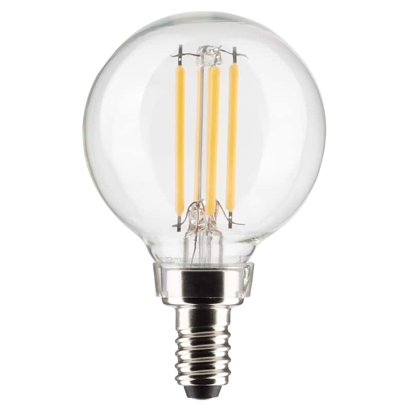 4 Watt G16.5 LED Clear Candelabra Base 5000K 120 Volt 2-Pack - Clear