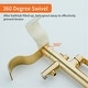 preview thumbnail 9 of 12, Freestanding Tub Faucet With Hand Sprayer Floor Mount Roman Bathtub Faucet Modern Waterfall Tub Filler Trim With Handheld Showe