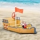 preview thumbnail 2 of 4, Natural Kids Sandbox with Large Hidden Storage Space and Bottomless Design - 62.25" L x 30.75" W x 18" H