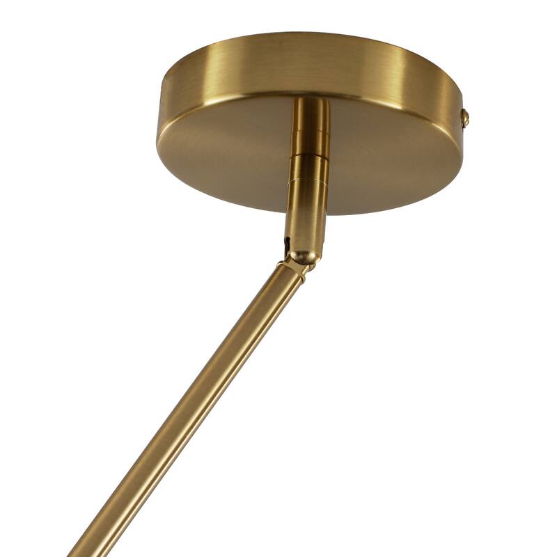 10 - Light Modern candle Chandelier with Adjustable Height, Sleek Linear Design for Dining Room, Living Room