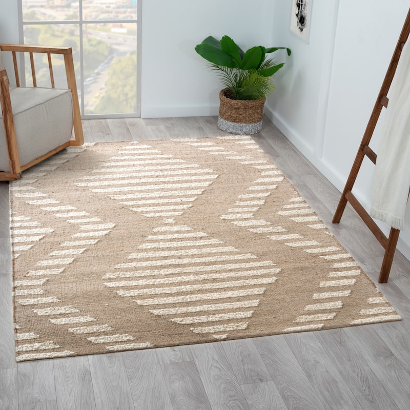 Sevita Natural/Ivory Farmhouse Area Rug