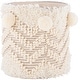 preview thumbnail 1 of 1, Melia Nordic Wool & Cotton Decorative Basket - 12"H x 12"W x 12"D 12"H x 12"W x 12"D - Cream