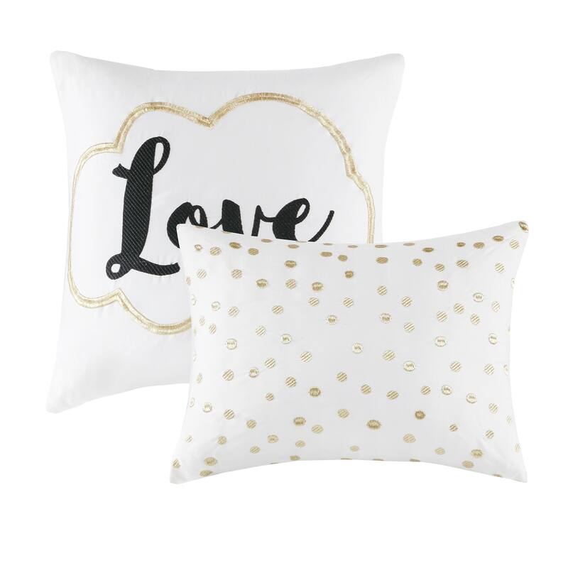 Intelligent Design Khloe Metallic Printed Duvet Cover Set