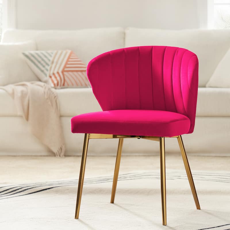 Aruna Accent Chair with Metal Legs 20''W X 19.5 ''D X 29''H by HULALA HOME