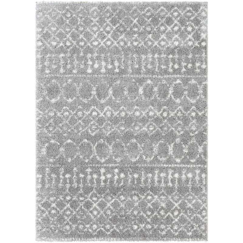 Livabliss Akai Plush Moroccan Stripe Area Rug