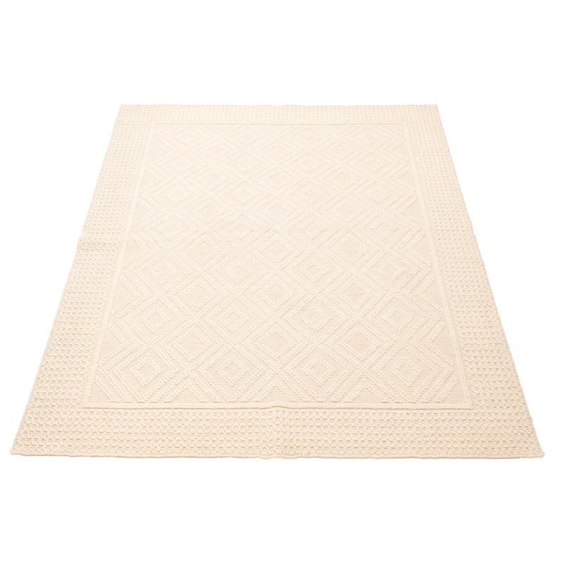 ECARPETGALLERY Braid weave Sienna Cream Wool Rug - 5'5 x 8'1
