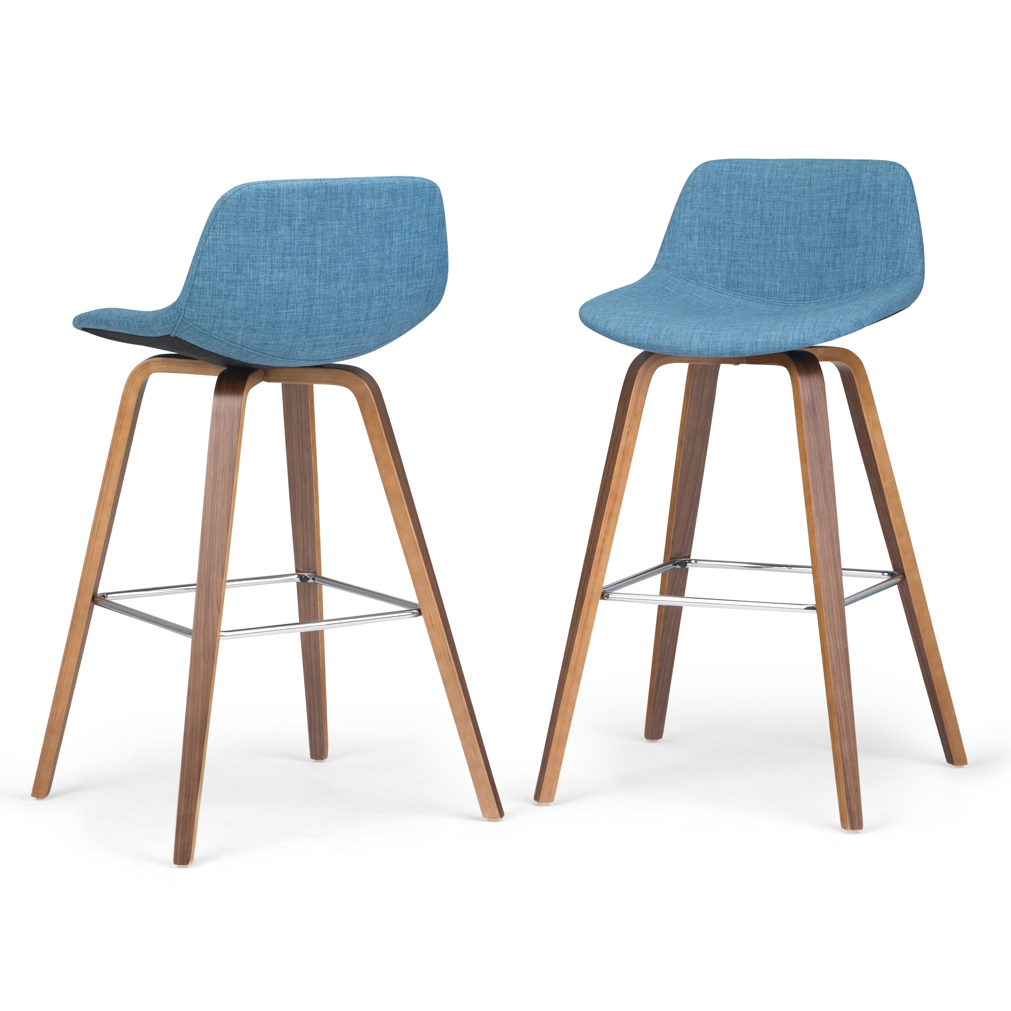 WYNDENHALL Cacey Mid Century Modern Bentwood Counter Height Stool (Set of 2) - 20.7'' x 21.1'' x 36.6