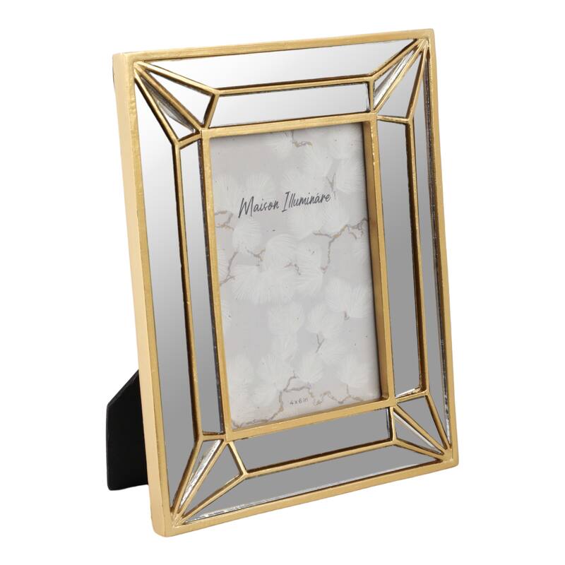 Polyresin Decorative Geometric Border Photo Frame Modern Accent Design