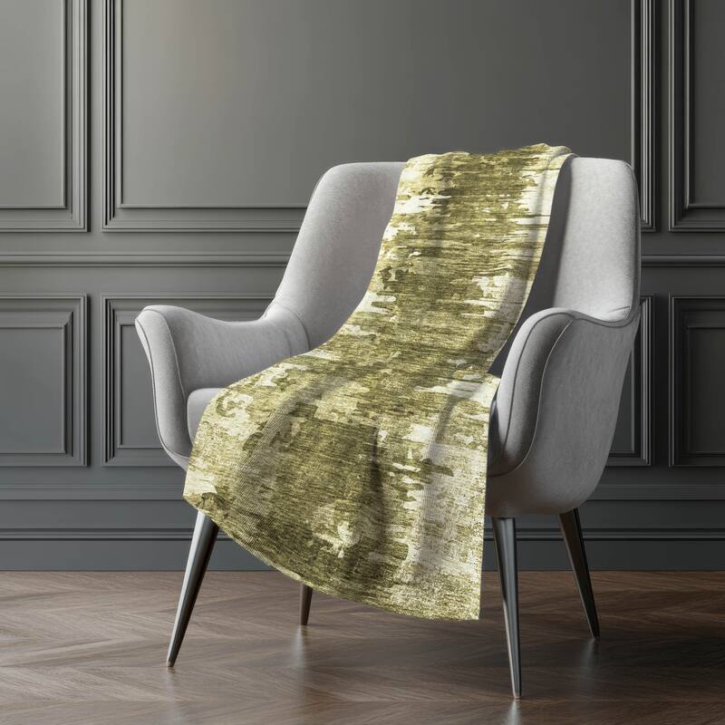 Premium Machine Washable Abstract Contemporary Sherpa Throw Blanket