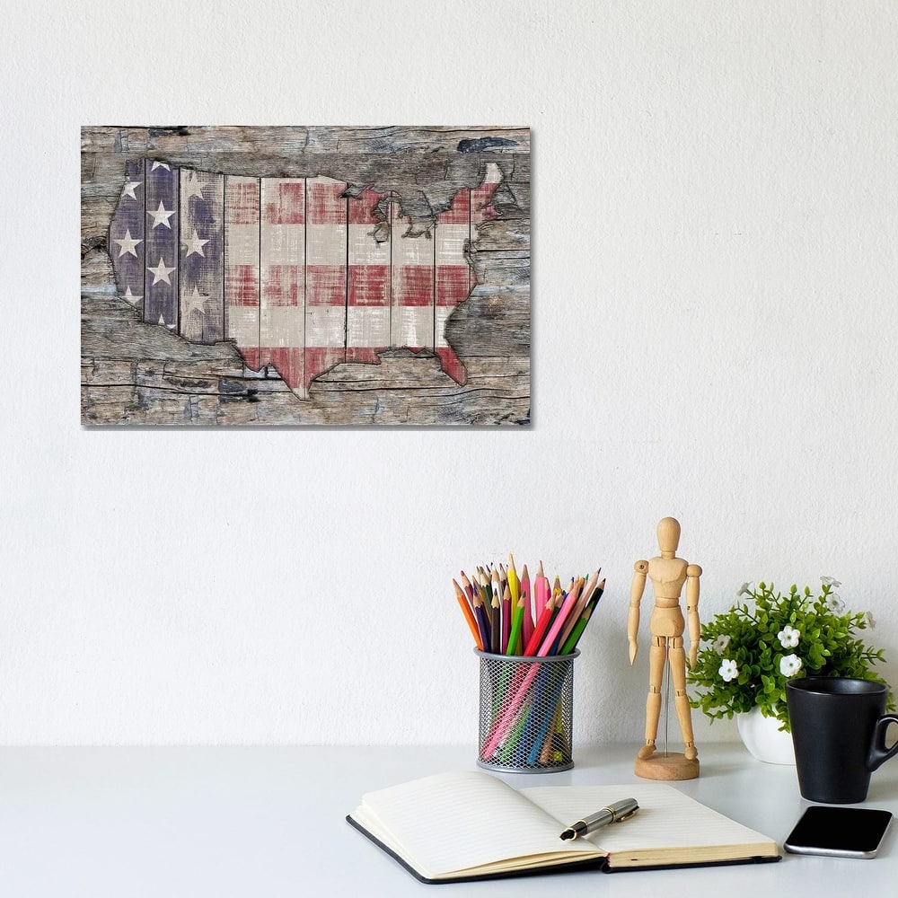 iCanvas "USA Map Unity And Hope" by Diego Tirigall Canvas Print