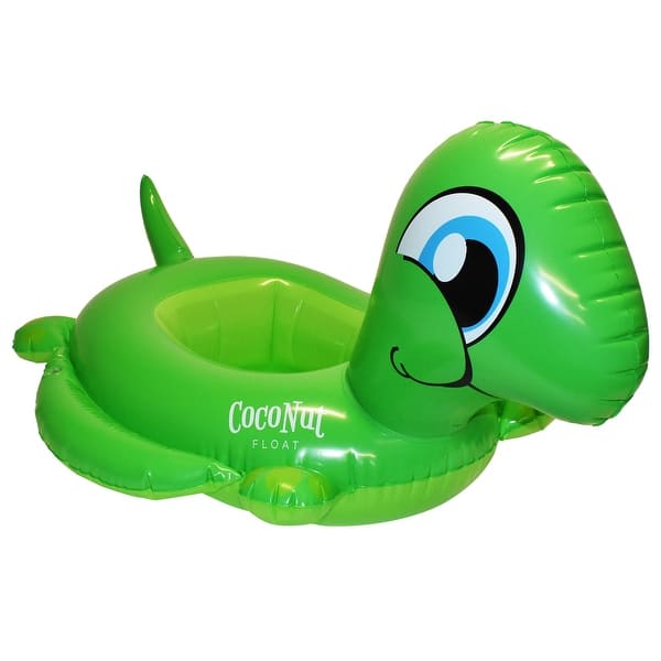 slide 2 of 5, CocoNut Float: Turtle Junior Toddler Float - 25"x18" Inflatable Pool Ring, Leg Holes For Secure Seating, Ages 18mo+ - Multi