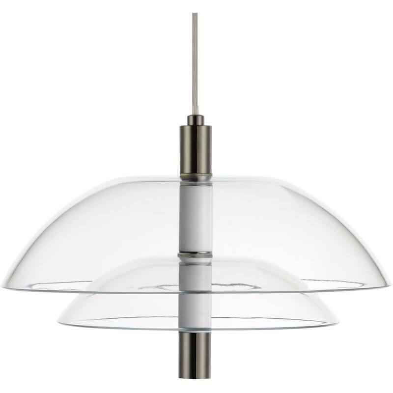 Studio M SM24701 Arya 14" Wide LED Pendant by Nina Magon - Black Chrome / Clear