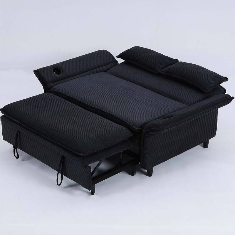 65.74-inch Adjustable Armrest and Backrest Multi-Functional Sofa Bed,Ideal for Bedrooms and Living Rooms