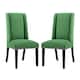 Modway Baron Fabric Upholstered Dining Chairs (Set of 2) - Green
