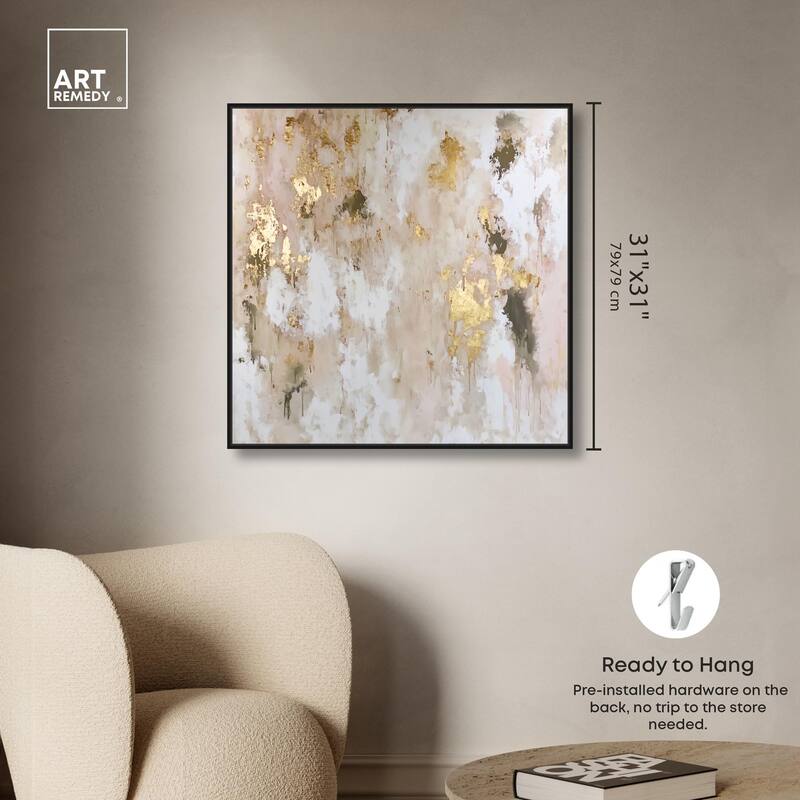 Golden Glimmer Gesture II Canvas by Art Remedy