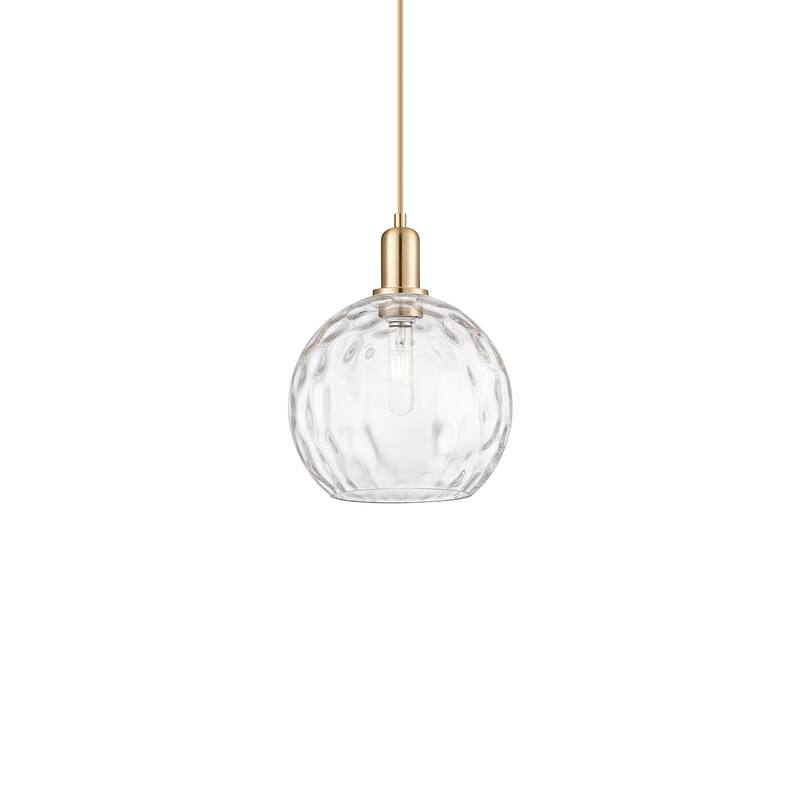 Innovations Lighting 716-1P-13-10 Athens Water Glass Pendant Athens - Champagne Bronze / Clear Water Glass
