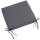 preview thumbnail 1 of 1, 20-inch by 19-inch Twill Indoor Chair Cushion (Set of 1, 2, or 4) - 20 x 19 Single - Steel Grey
