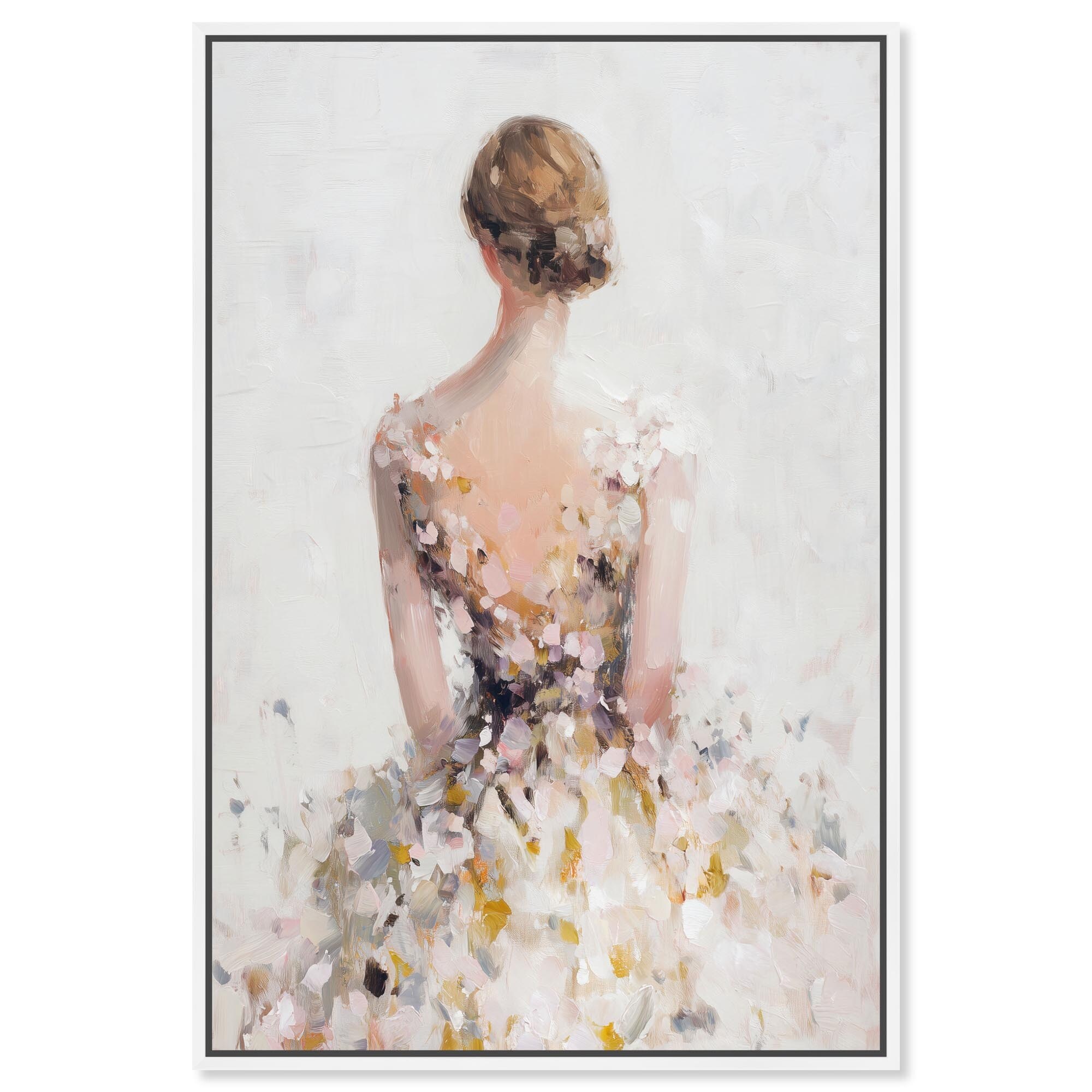 Cloud Dress IV Fashion Art Framed Canvas Print by Art Remedy