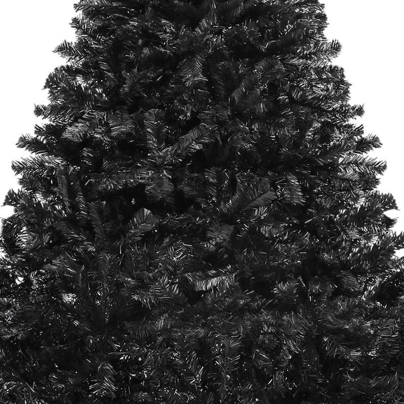 6/7.5FT Halloween Black Spruce Artificial Christmas Tree