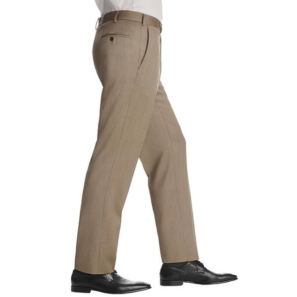 Shop Luigi Bianchi Mens Flat Front Twill Dress Pants 32 Light