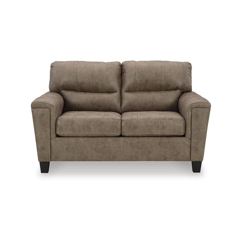 Signature Design by Ashley Navi Fossil Loveseat - 61" W x 38" D x 39" H