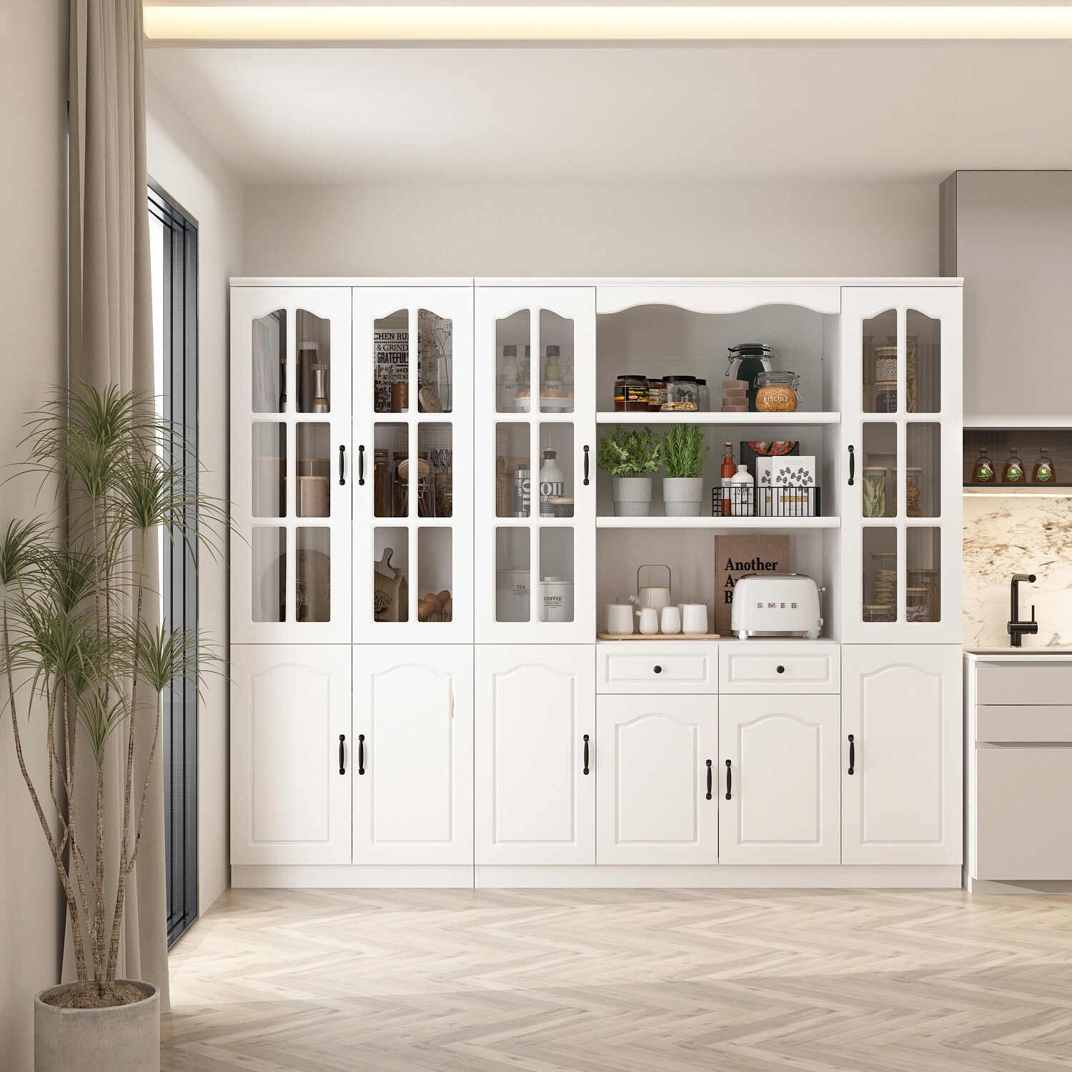 Martingale true white beadboard modular corner storage cabinet deals
