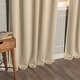 preview thumbnail 7 of 42, Aurora Home Thermal Insulated Blackout Knotted Tab Curtains Beige - 84