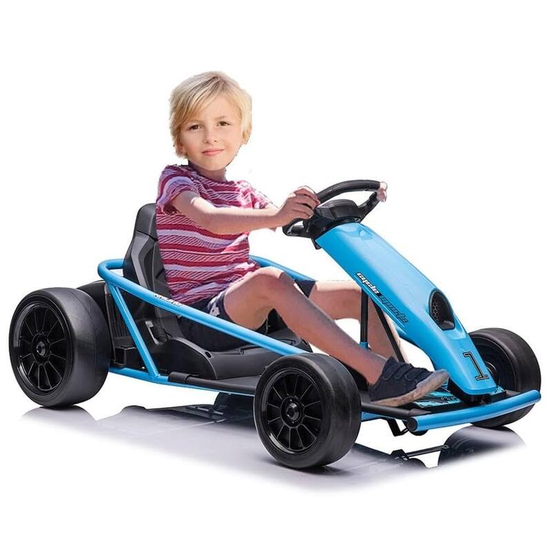 24V Kids Ride on Go Kart with Powerful Motors - Blue