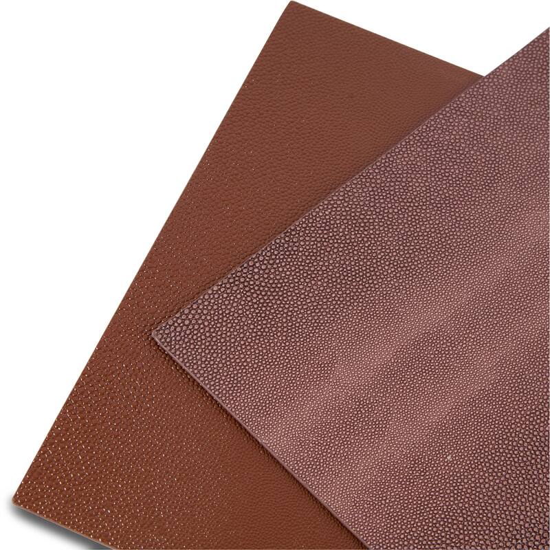 Dainty Home Lucerne Premium Vegan Patent Leather Reversible 2 Pattern Rectangular Placemat Set Of 4