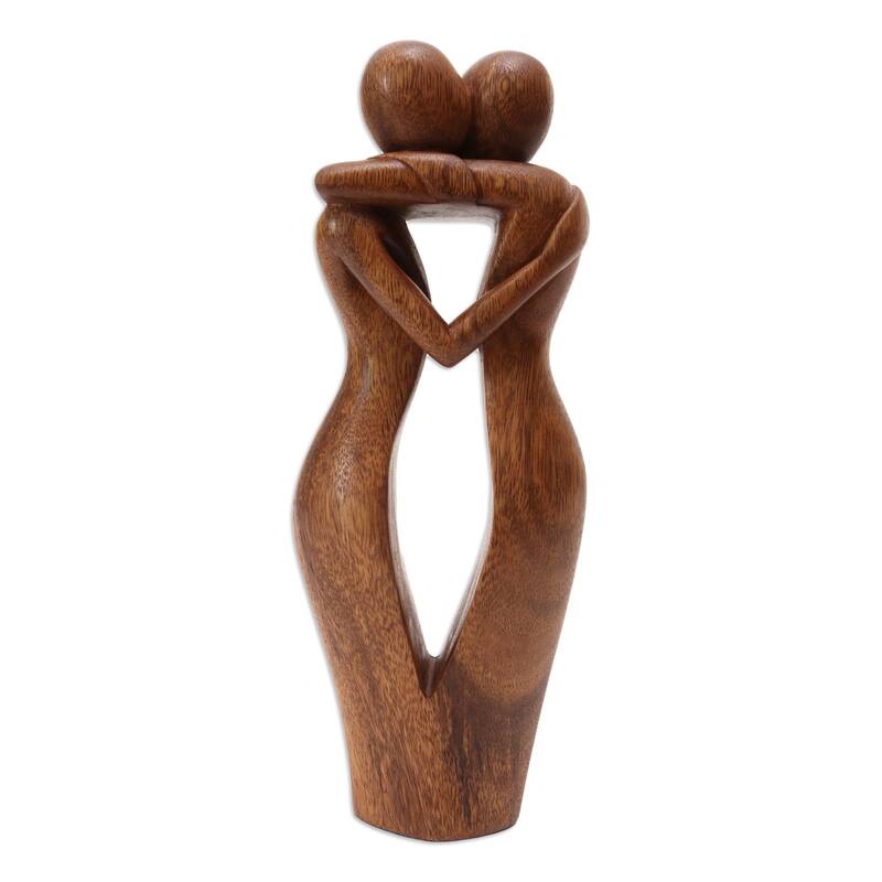 Novica Handmade Magic Moment Wood Statuette - Brown