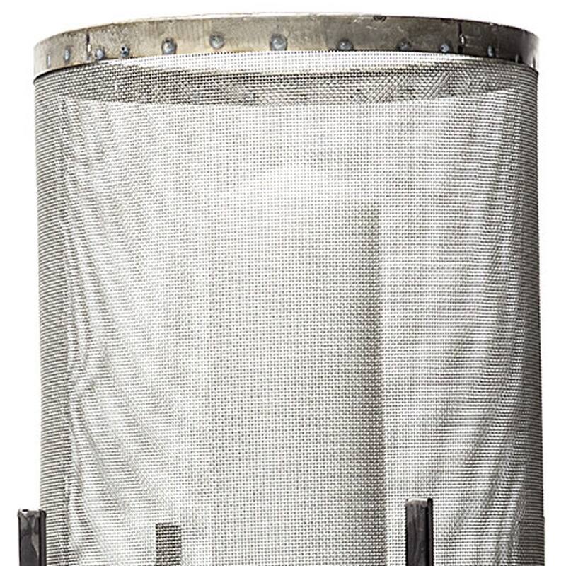 Set of Two Black Distressed Geometric Metal Lantern Candle Holders