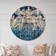 preview thumbnail 7 of 7, Designart 'Blue Vintage Crystal Chandelier' Oversized Shabby Chic Wall CLock
