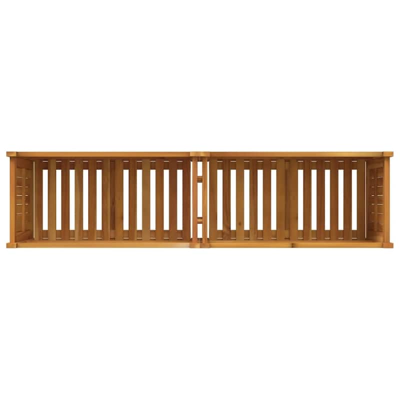 vidaXL Garden Planter with Liner Outdoor Flower Pot Box Solid Wood Acacia