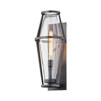 Prospect 1-light Graphite Wall Sconce with Clear Glass