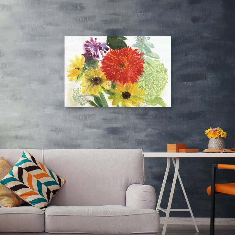 Red Flower by Maret Hensick Canvas Art Print