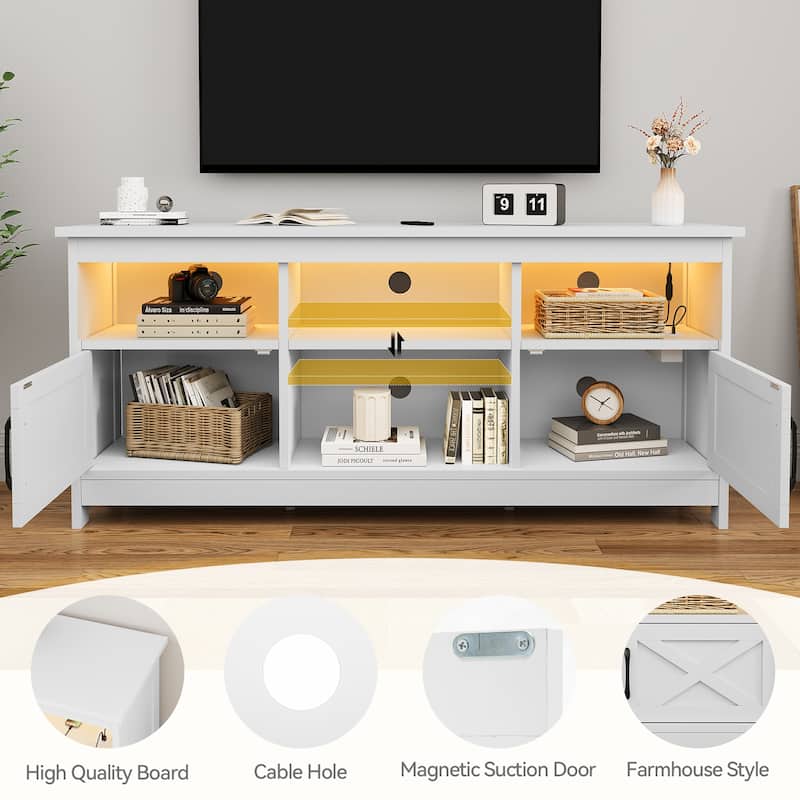 Moasis Farmhouse TV Stand for 65"/55"TV
