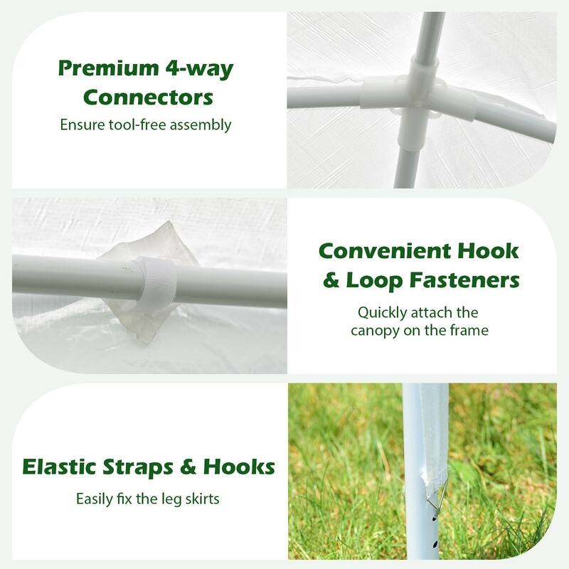 Gymax 10 FT X 10 FT Canopy Tent Heavy Duty Gazebo Shelter w/ Wind