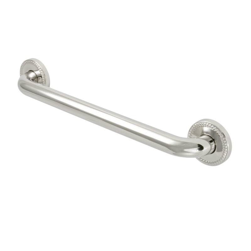 Laurel 16-Inch Decorative 1-1/4-Inch OD Grab Bar - Polished Nickel