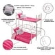 preview thumbnail 3 of 5, Badger Basket Scrollwork Metal Doll Loft Bed with Daybed and Bedding - White/Pink - 20.5" x 10.5" x 20.5"