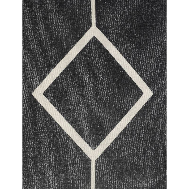 Sevita Bordered and Tufted Geometric Throw Pillow