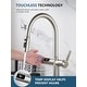 preview thumbnail 36 of 39, Lefton Touchless Pull-Out Kitchen Faucet, Hands Free Motion Sensor Activated, Battery-Free Temperature Display, KF2206
