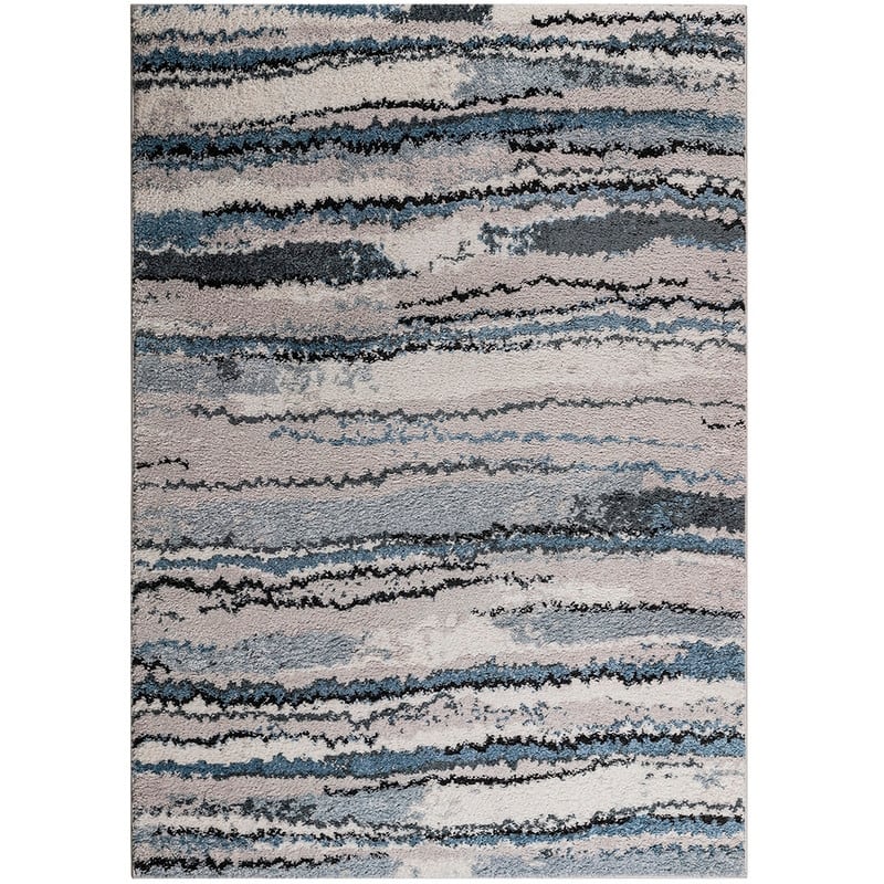 Watercolor Abstract Stripe Woven Area Rug - 5'x7'