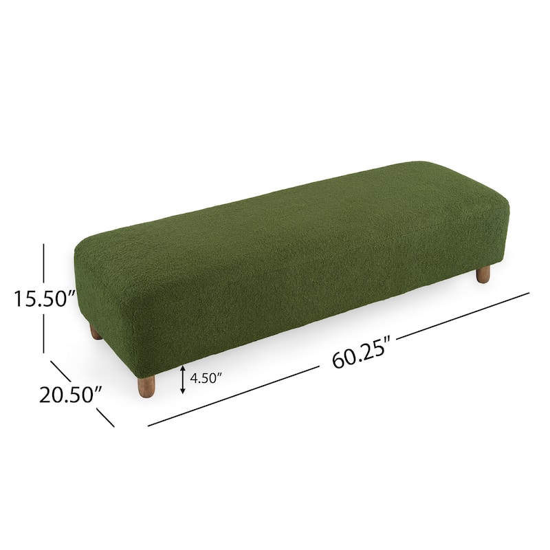 Naci Modern Boucle Ottoman Bench by Christopher Knight Home